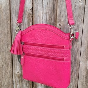 Clarendon Embossed Leather Myra Bag | Crossbody